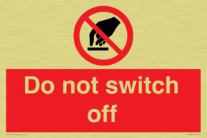 Do not switch off 